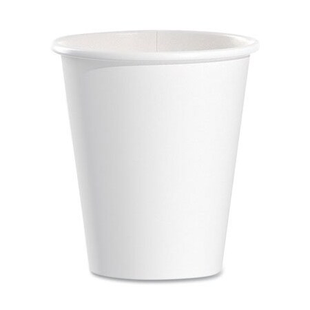 Dart SINGLE-Sided Poly Paper Hot Cups, 6oz, White, 20PK 376W